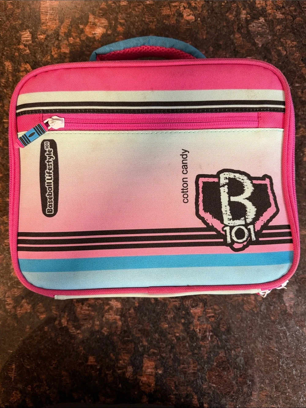 Baseball Lifestyle 101 - Insulated Cotton Candy Lunchbox - Pink & Blue